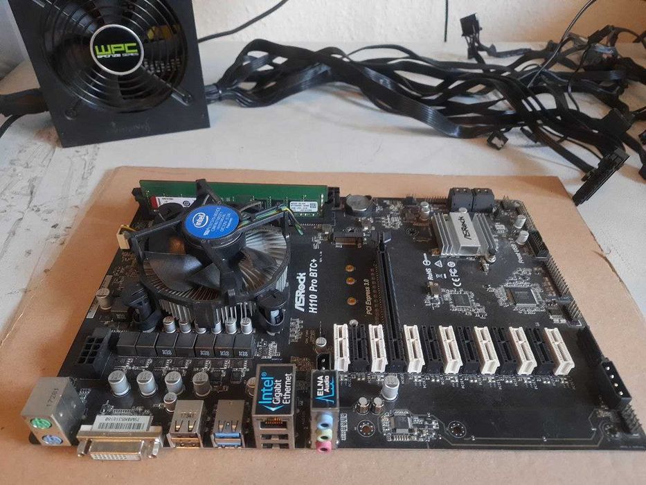Материнська плата Asrock H110 Pro Btc+ + проц + озу. Гарантія!
