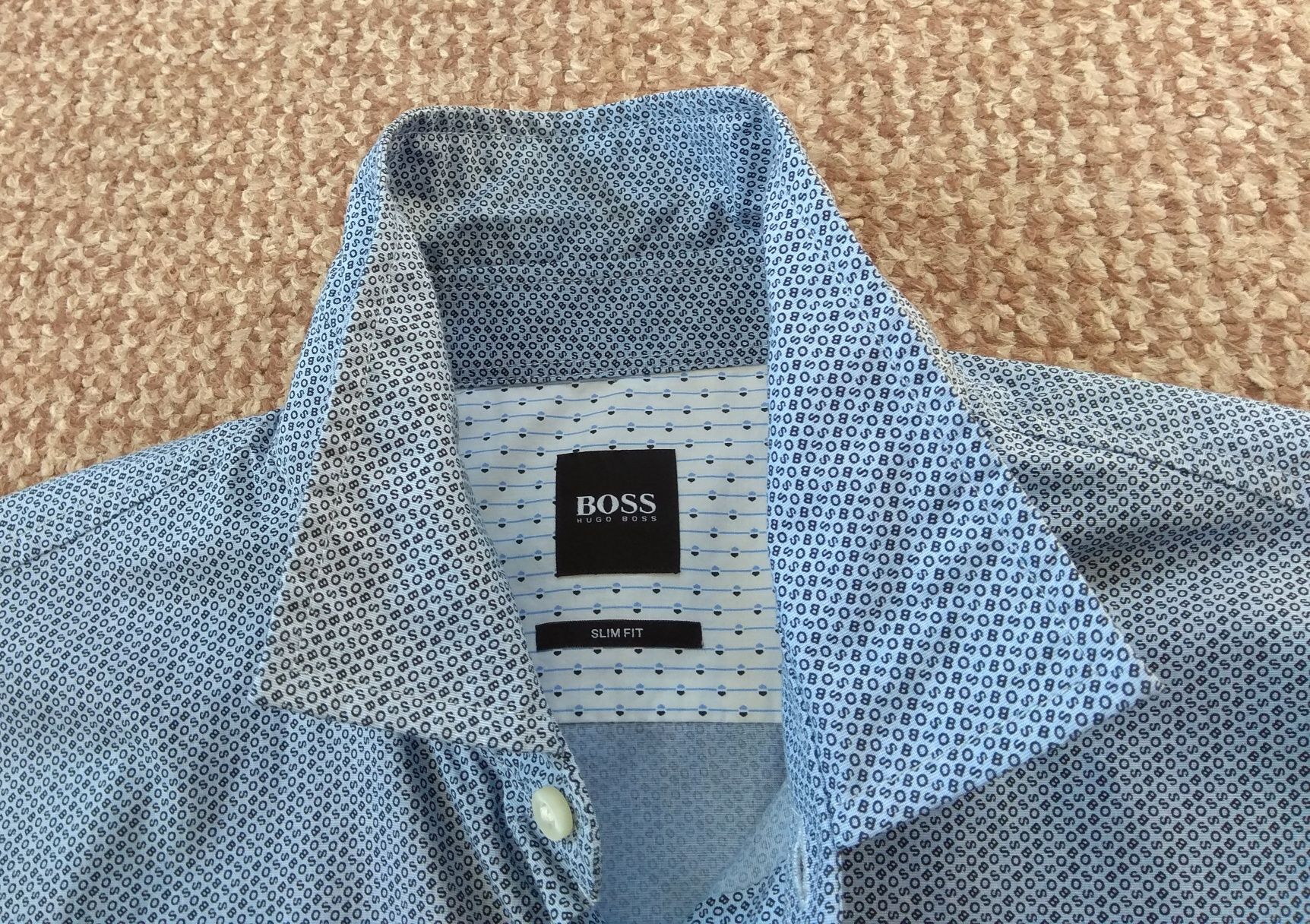 Hugo Boss L рубашка multilogo slim fit оригинал