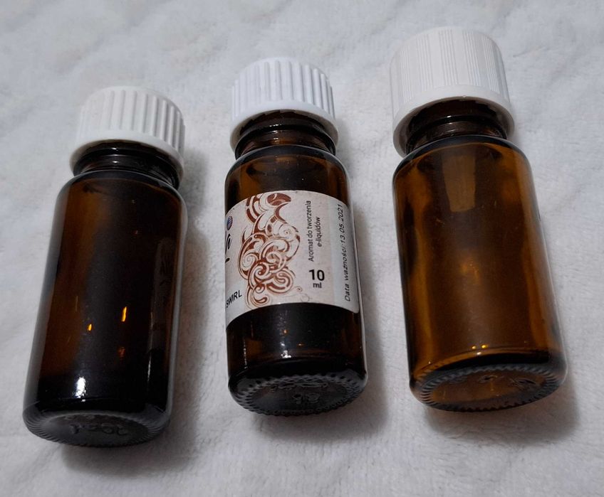 Szklane buteleczki po olejkach itp. 10ml, mix, 3szt. (Kreatywne, Szkło