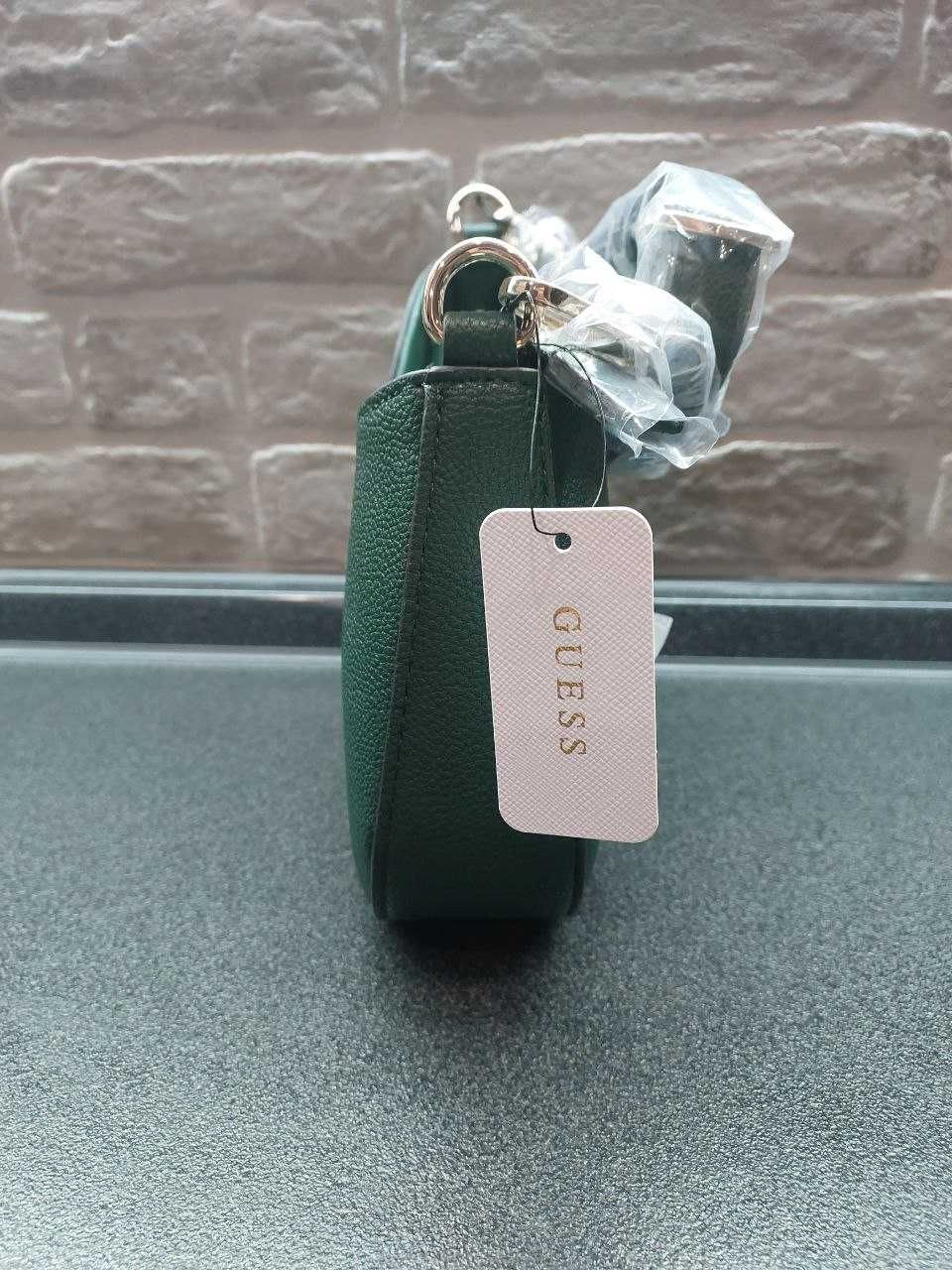 Сумка Guess Glimmer Mini Top Zip Shoulder Bag зелена  оригінал