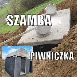Betonowe zbiorniki\szamba jedno oraz dwukomorowe. Piwniczki