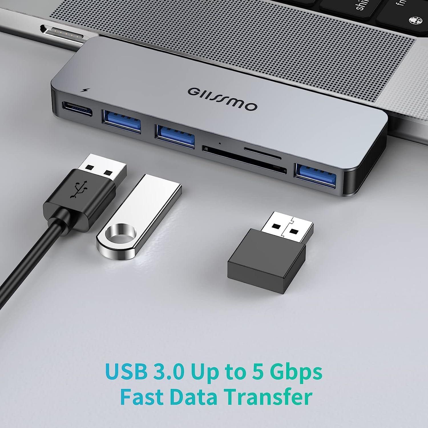 GIISSMO Adapter do MacBook Pro 6 w 2 USB C HUB