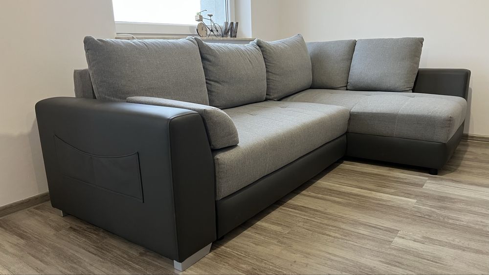 Narożnik z funkcja spania duży