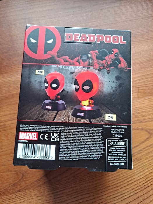 Deadpool light Marvel lampka