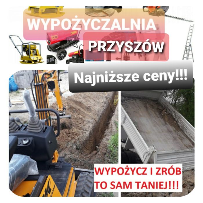 Wynajem Wywrotki Sprzętu Koparki Zagęszczarki WYPOŻYCZALNIA Koparka