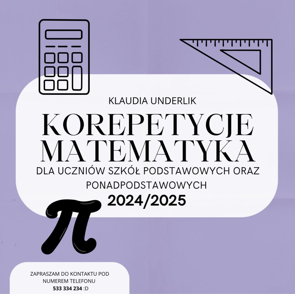 — korepetycje matematyka z dojazdem/online e8 oraz matura —