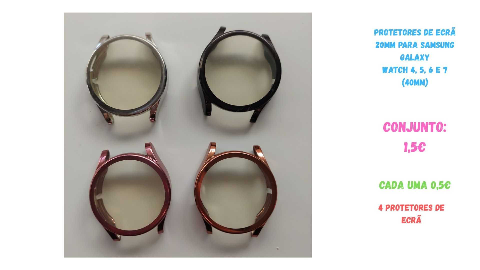 Pulseira 20mm para Samsung Watch 4, 5, 6 e 7 (40mm)