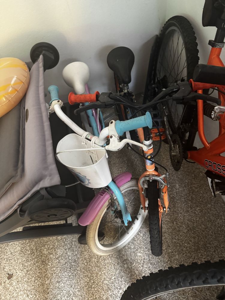 20 € cada bicicleta das pequenas, 30 as duas