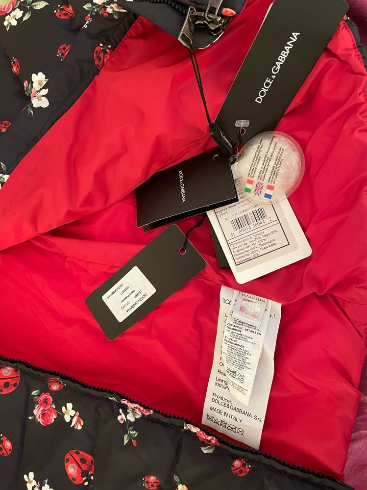 Курточка Dolce&Gabbana дитяча, комбінезон Dolce Gabbana, пуховик D&G