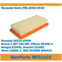 Filtr powietrza MF51033 Hyundai Getz zamiennik Filtron AP108/4