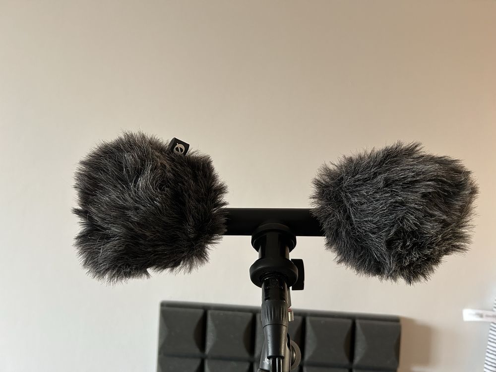 Mikrofon pojemnościowy ORTF Superlux S502 dwie osłony Rode WS8