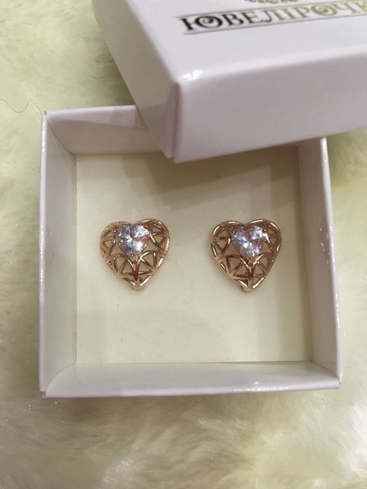 Серебряные серьги, серьги пусеты, кольца с камнями