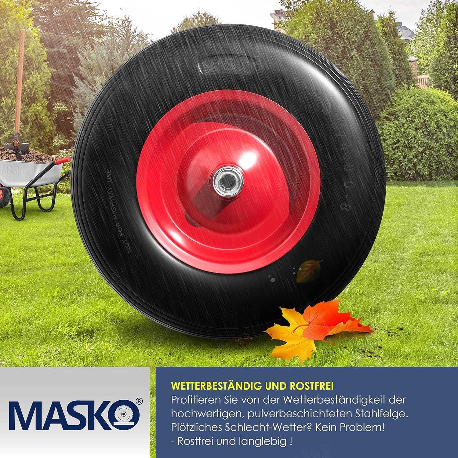 Nowe koło do taczki MASKO / opona PU / 200kg / stalowa felga !4273!