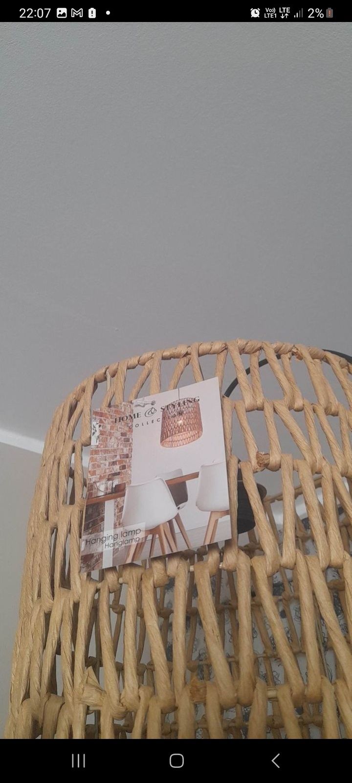 Lampa boho pleciona