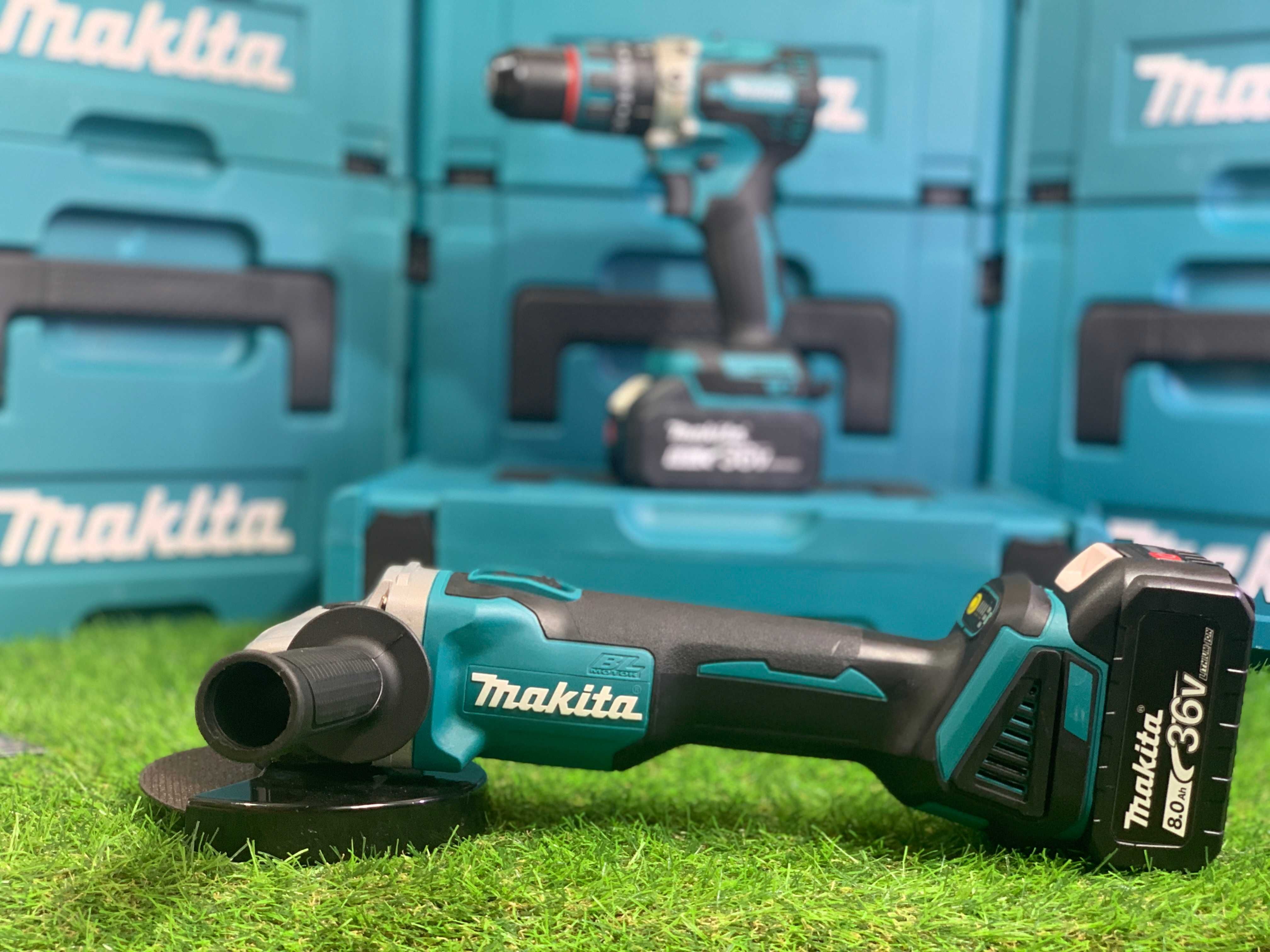 Набор Makita 2/1 Болгарка DGA504 - Шуруповерт DHP485BL 36V 8А