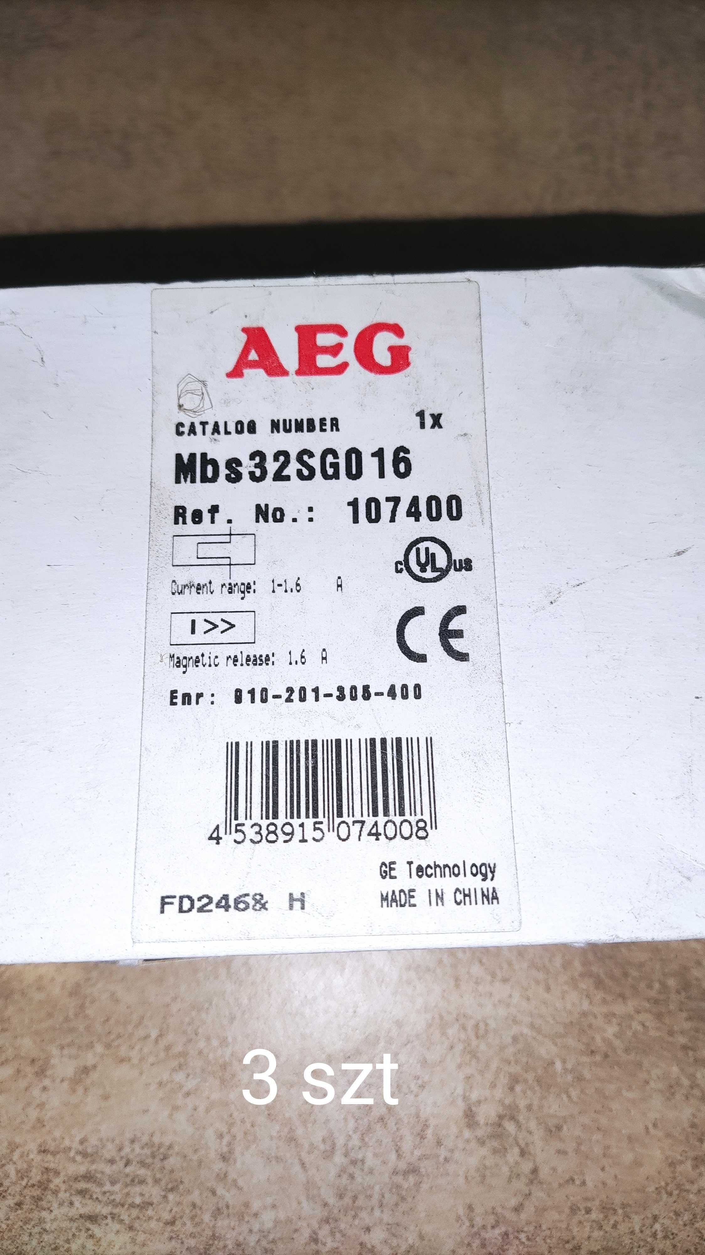 Wyłącznik silnikowy MBS 32SG016 1-1.6A  AEG