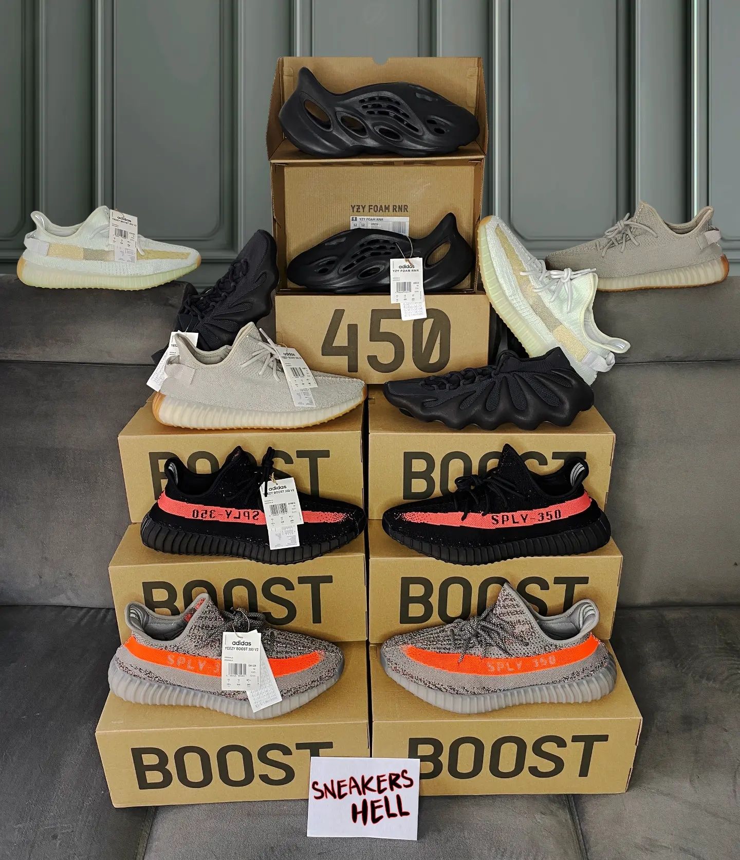 YEEZY 350 V2 Red Stripe 47 1/3