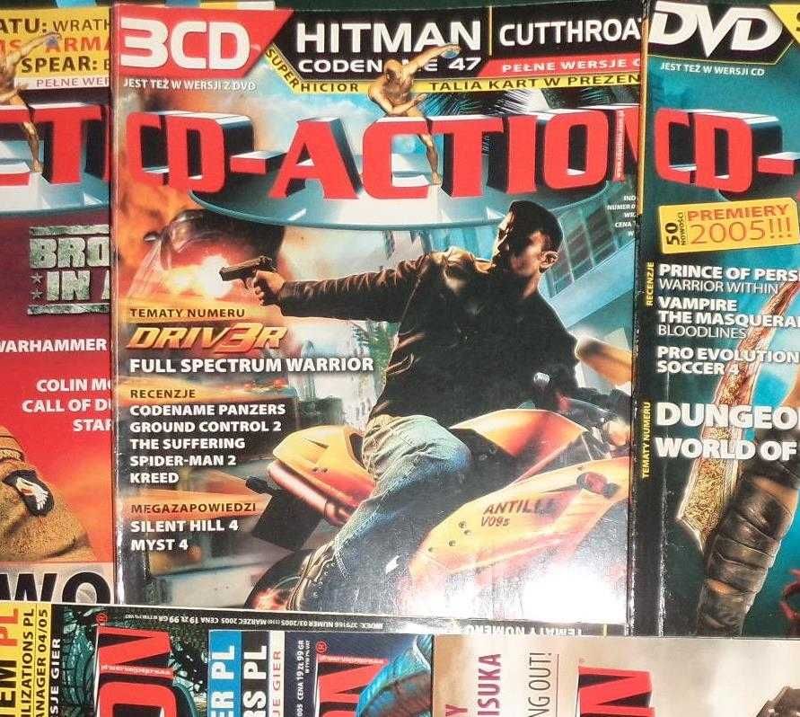 7x czasopismo cd action 2004/05 rok, same dobre numery, ładne
