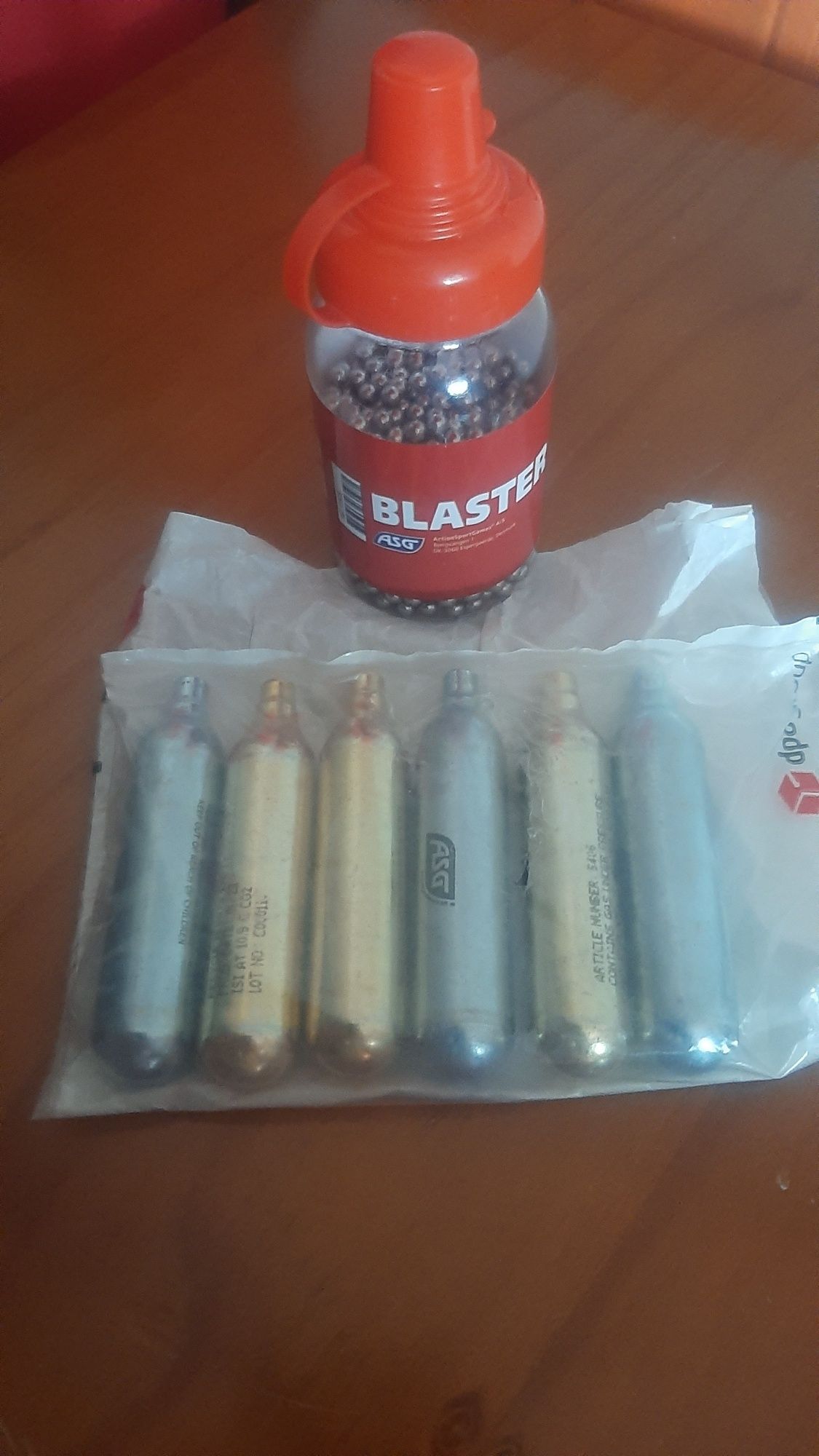 Botinjas co2 e esferas aço