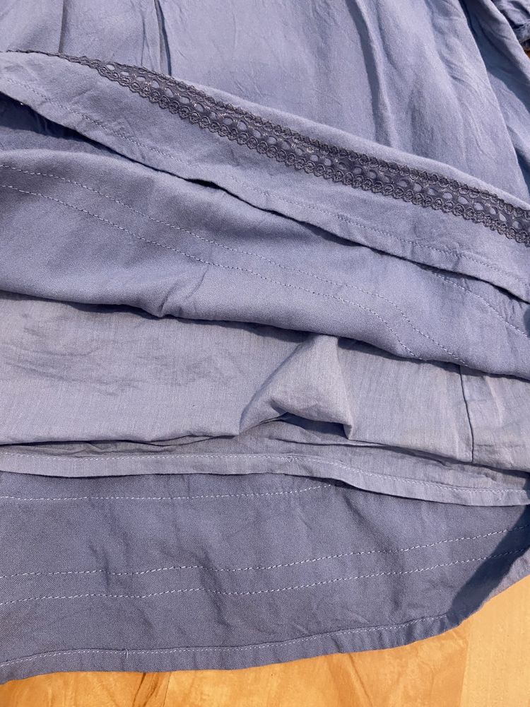Mohito 36 niebieska sukienka rękaw wiskoza boho miękka lato Vintage