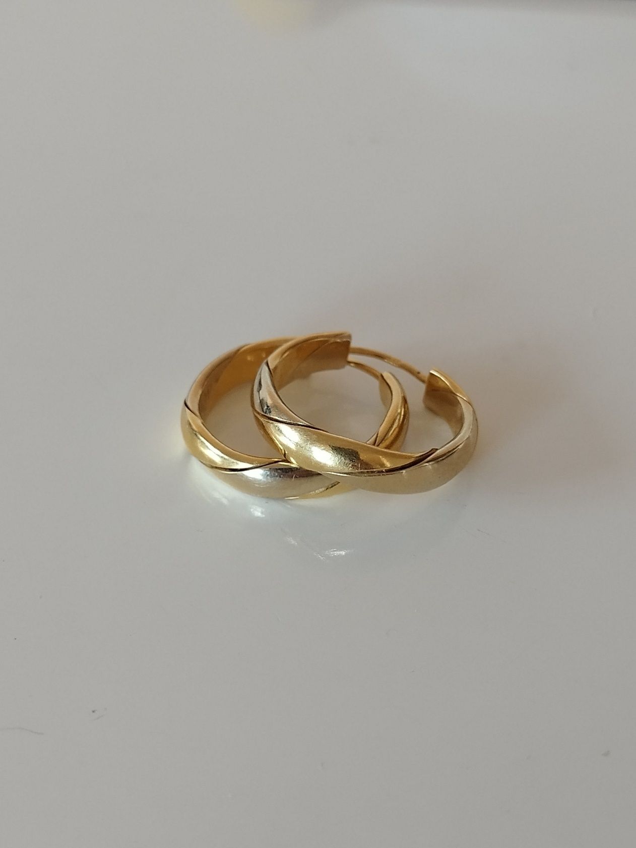 Argolas bicolores em ouro de 19,2kt