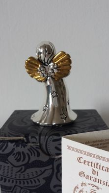 figurka posrebrzana aniołek prezent