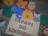 Safari animais display festa painel