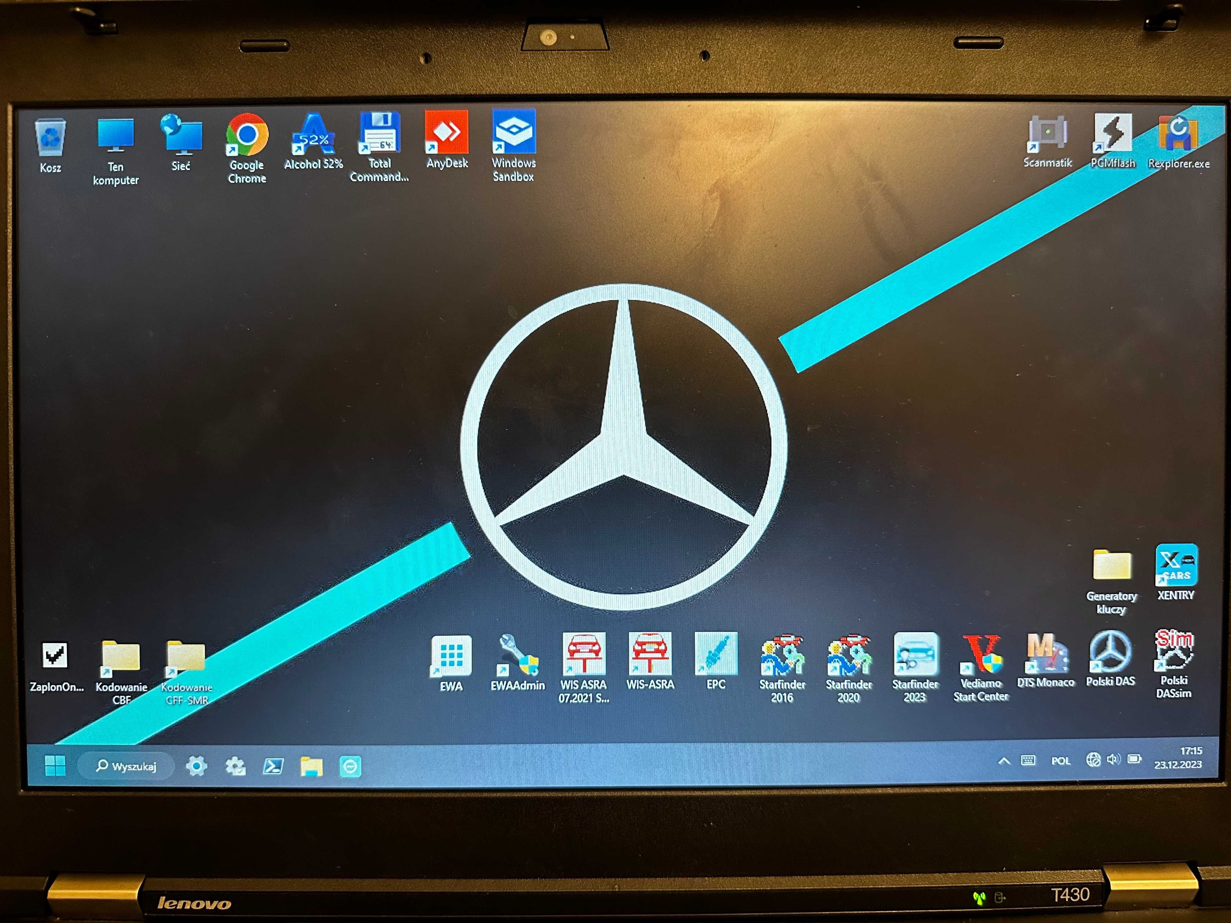 Laptop diagnostyczny Mercedes XENTRY - Thinkpad T430 + Interfejs J2534