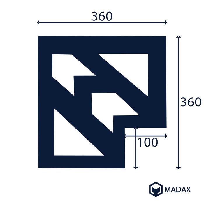 Ażurowiec szary 36x36x8 cm MADAX alternatywa dla tradycyjnej płyty