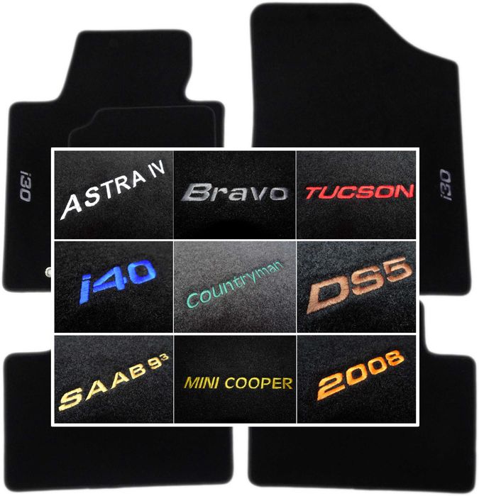 Dywaniki samochodowe welurowe do auta komplet ECONOMY HAFT + STOPERY