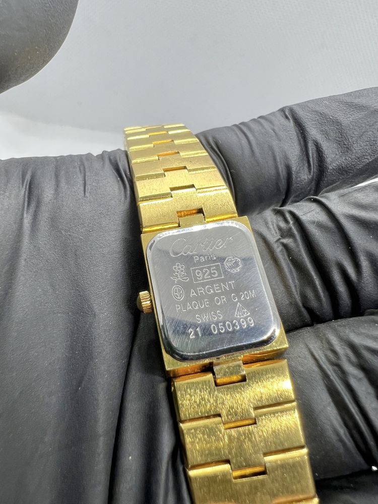 Золотые часы Картье. Quartz. Позолота. Серебро 925. 750$