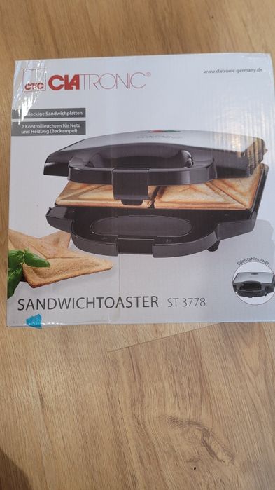 Opiekacz sandwich sandwicz toster Clatronic 750W do kanapek