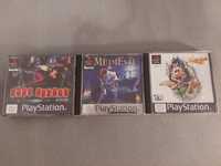 3 gry na ps1 fear effect, medievil, hugo psx playstation