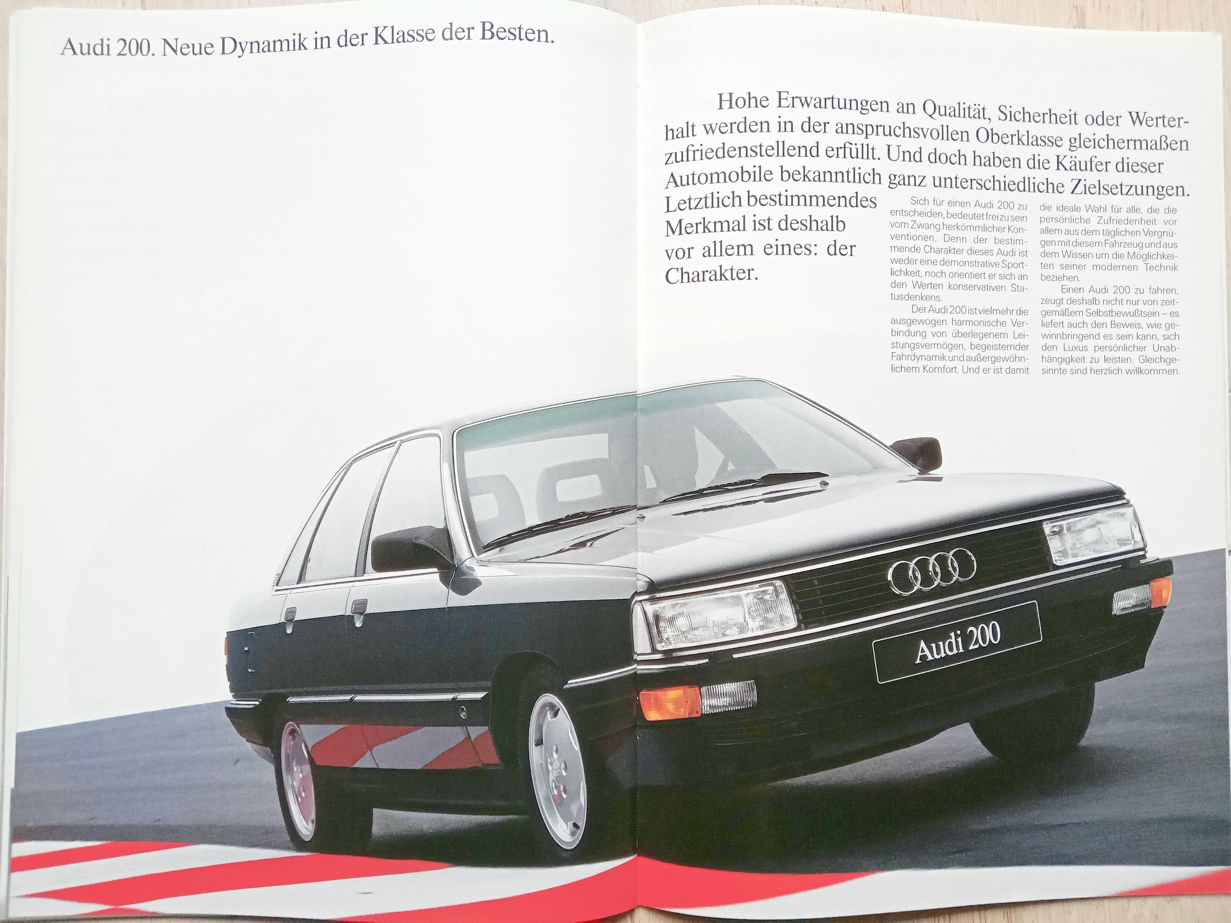 AUDI 1989 /80, 90, Coupe, 100, 200, Quattro, V8/ prospekt 56 str. BDB