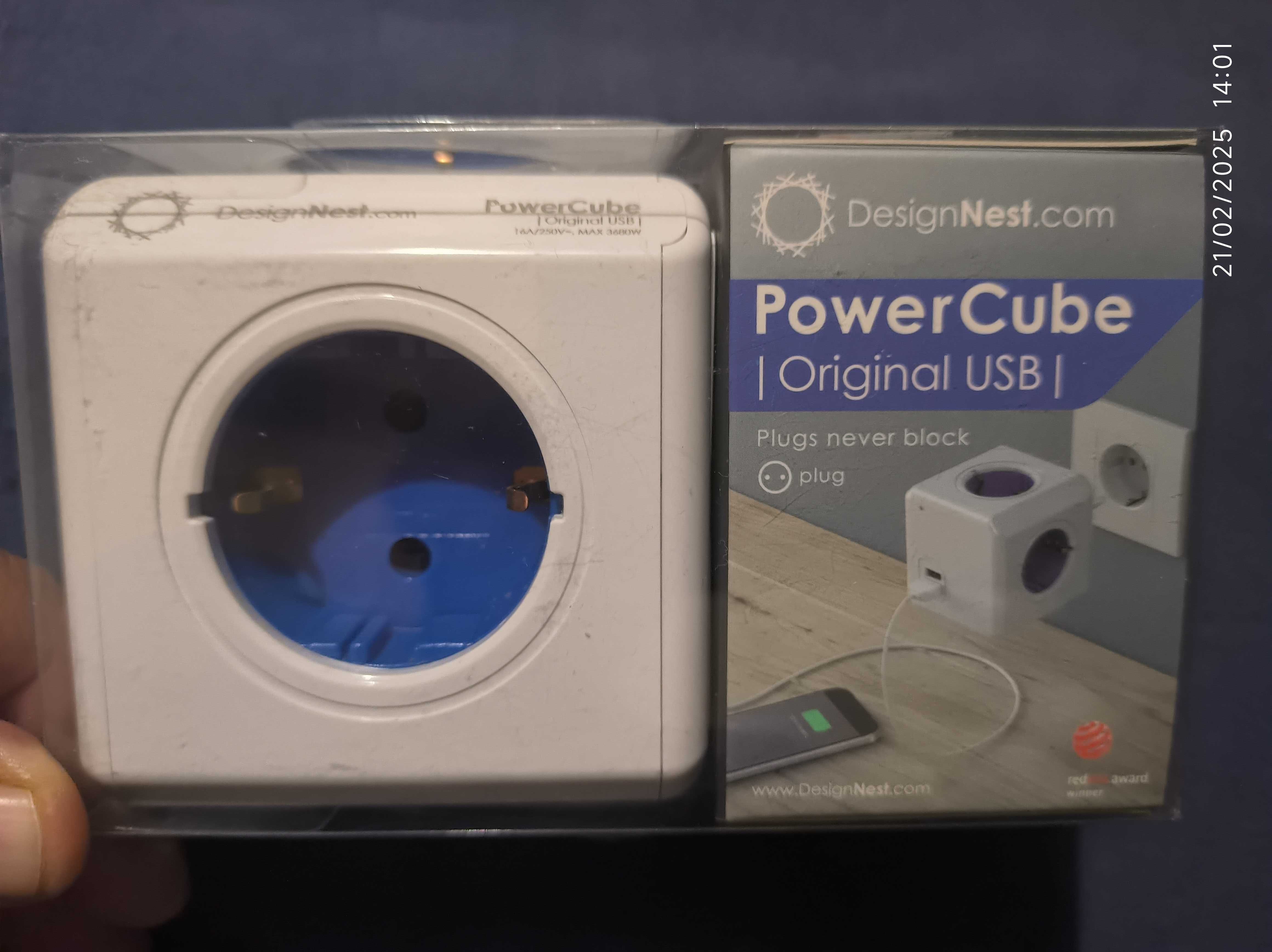 POWERCUBE Extensão sem cabo 2 USB + 4 entradas 3680W 16A