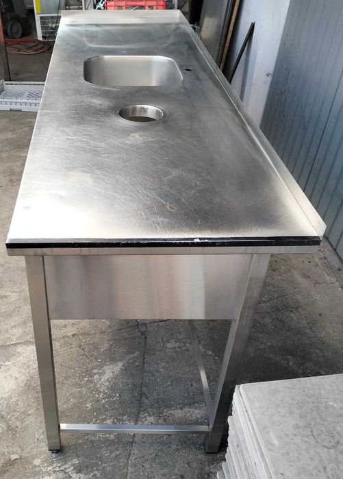 Zlew gastronomiczny 1-komorowy 220x70x90