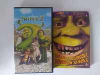 Kaseta VHS Shrek 2 + gratis zielona książeczka dowcipów Shreka