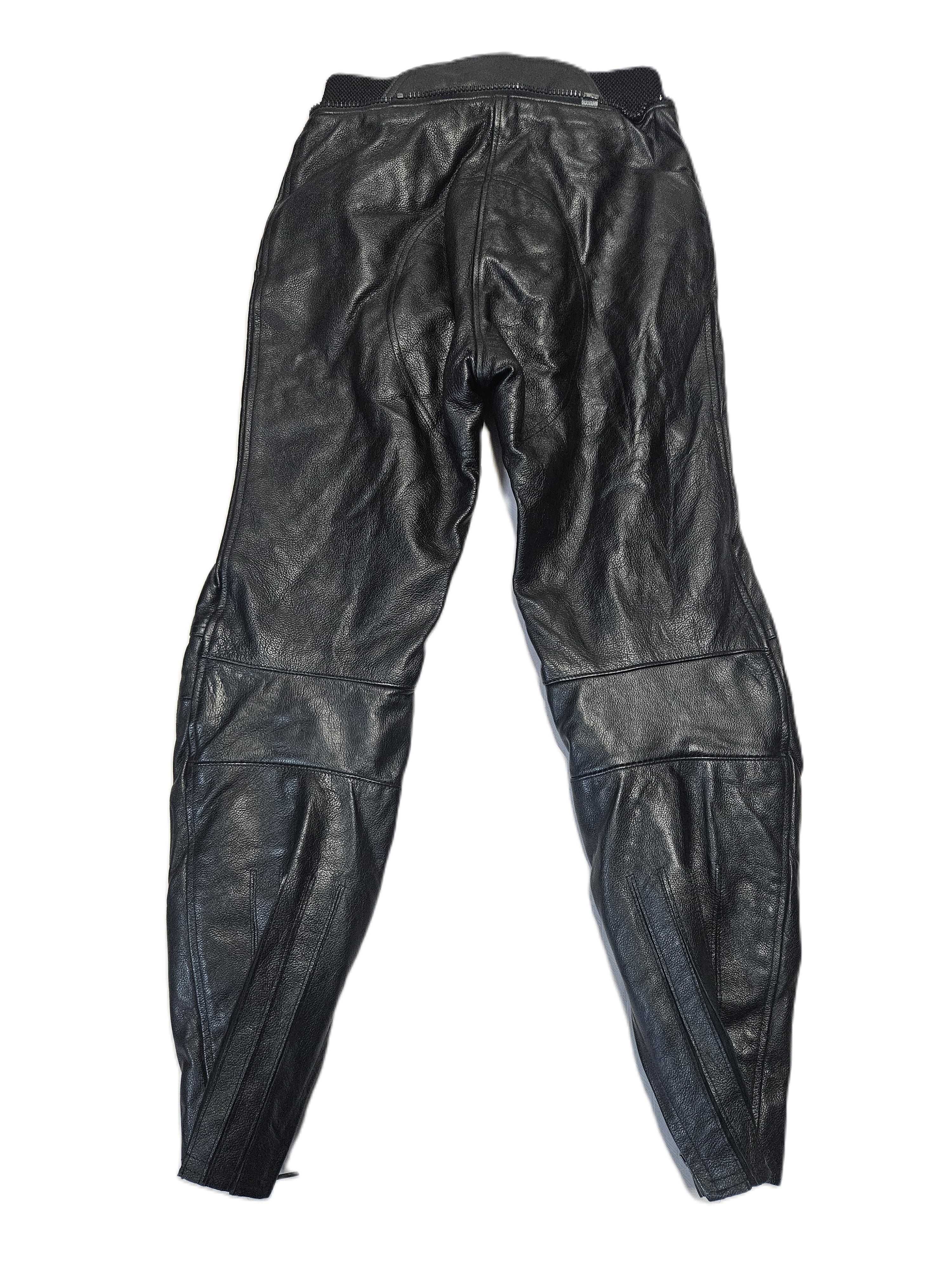 Damskie spodnie motocyklowe skórzane MQP M pas 76cm (s808)