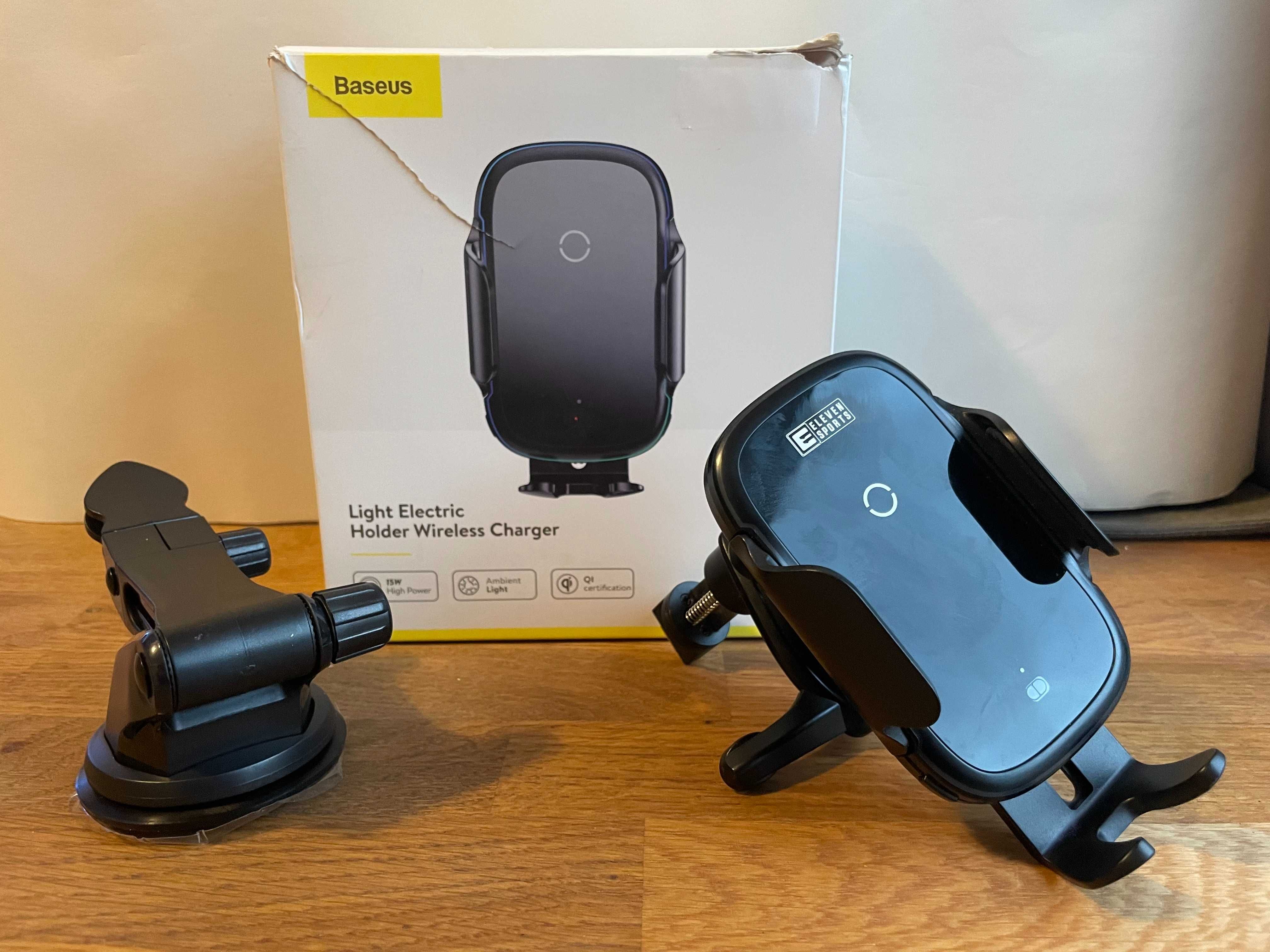 Uchwyt na telefon z ładowaniem bezprzewodowym (Baseus Light Holder)
