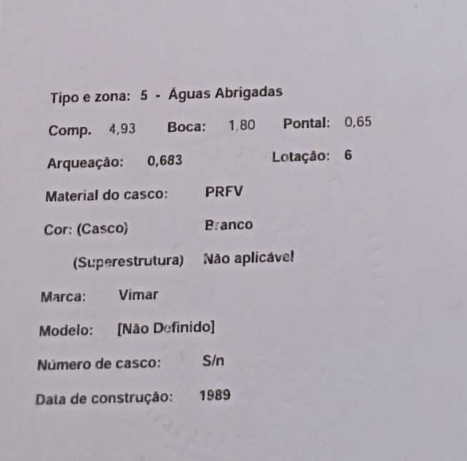 Barco VIMAR 490S c/ Motor Mercury 4 tempos