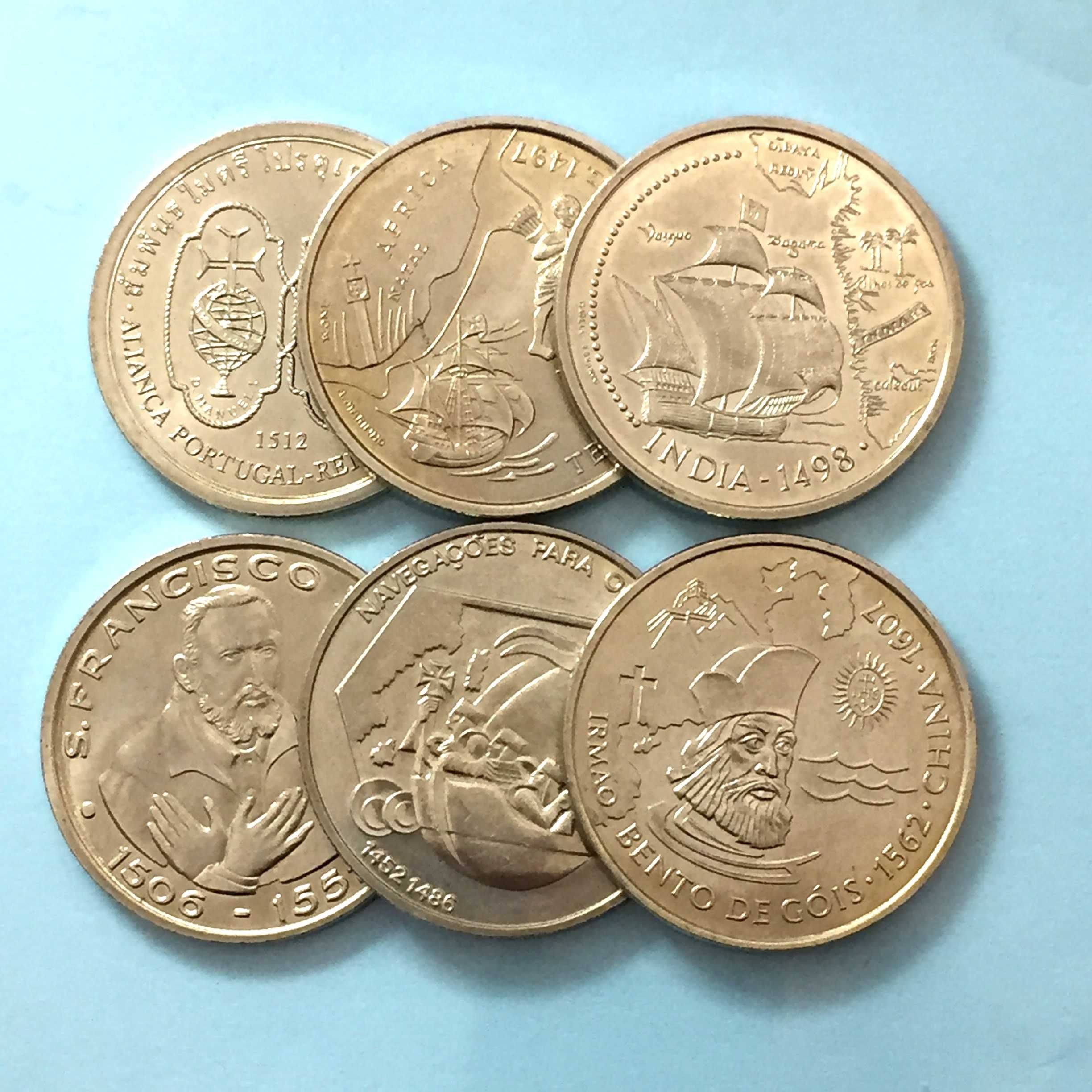 Lote (6 moedas) 200 escudos Descobrimentos Portugueses-NOVAS