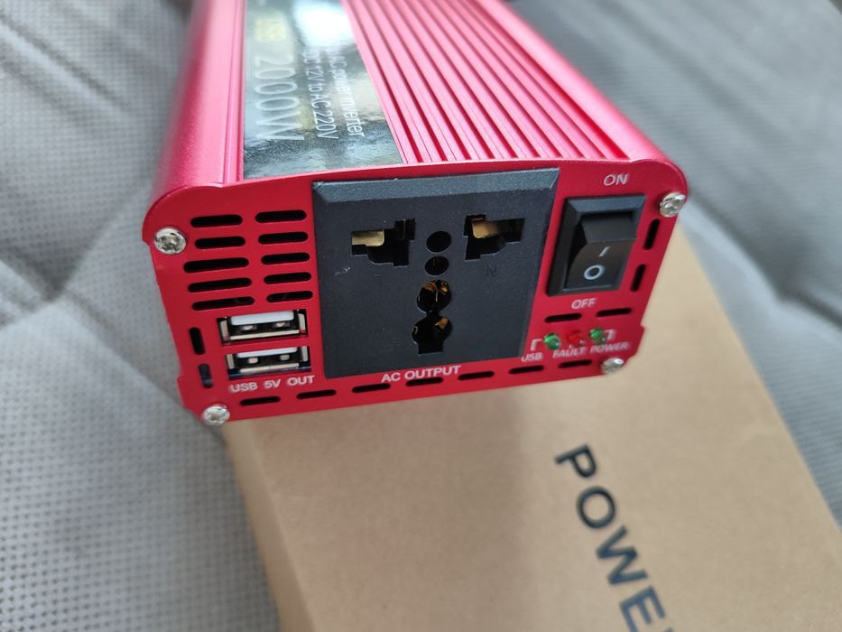 Falownik inwerter 2000W 12V DC na 220V AC NOWY f-2000A LVYUAN