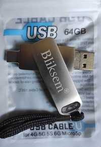 Pendrive Bliksem 3w1 64GB USB 2.0/USB-C/microUSB