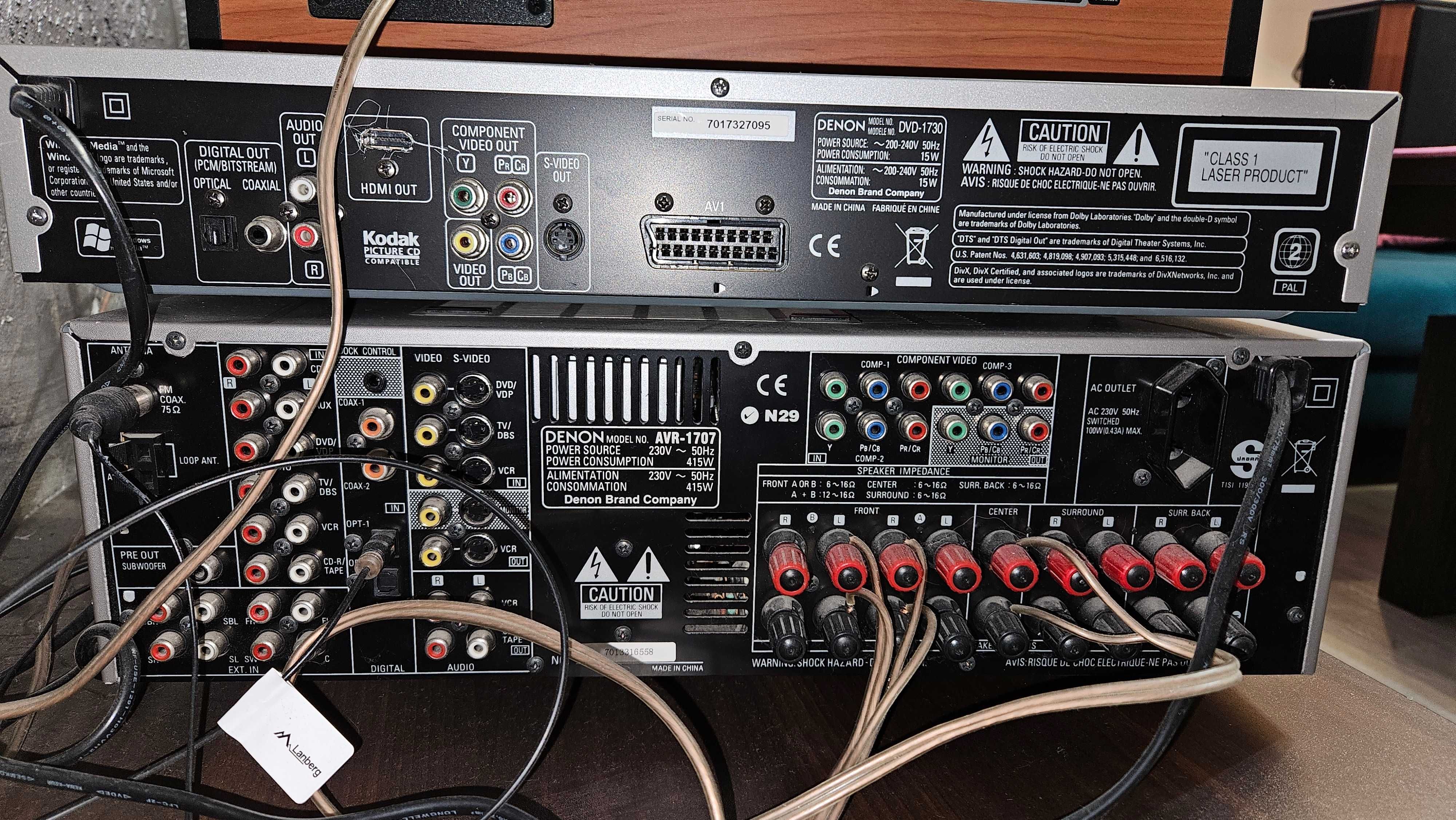 Zestaw kina domowego Denon + Wharfedale głośniki