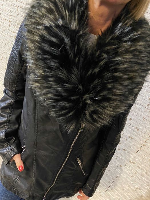 Lady G Ramoneska eko skóra z dużym obszyciem miękka  L