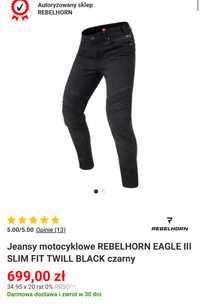 Spodnie motocyklowe rebelhorn 38/30