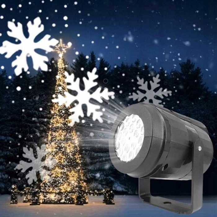 Projektor Świąteczny Led  Śnieg Laserowy Reflektor Na Dom RZUTNIK