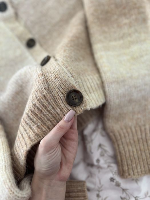 ZARA krótki kardigan sweter ombre pastelowy