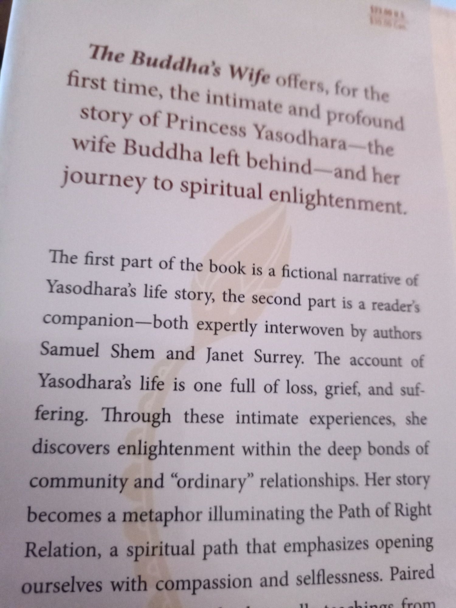 The Buddha's Wife : The Path of Awakening Together Janet Surrey