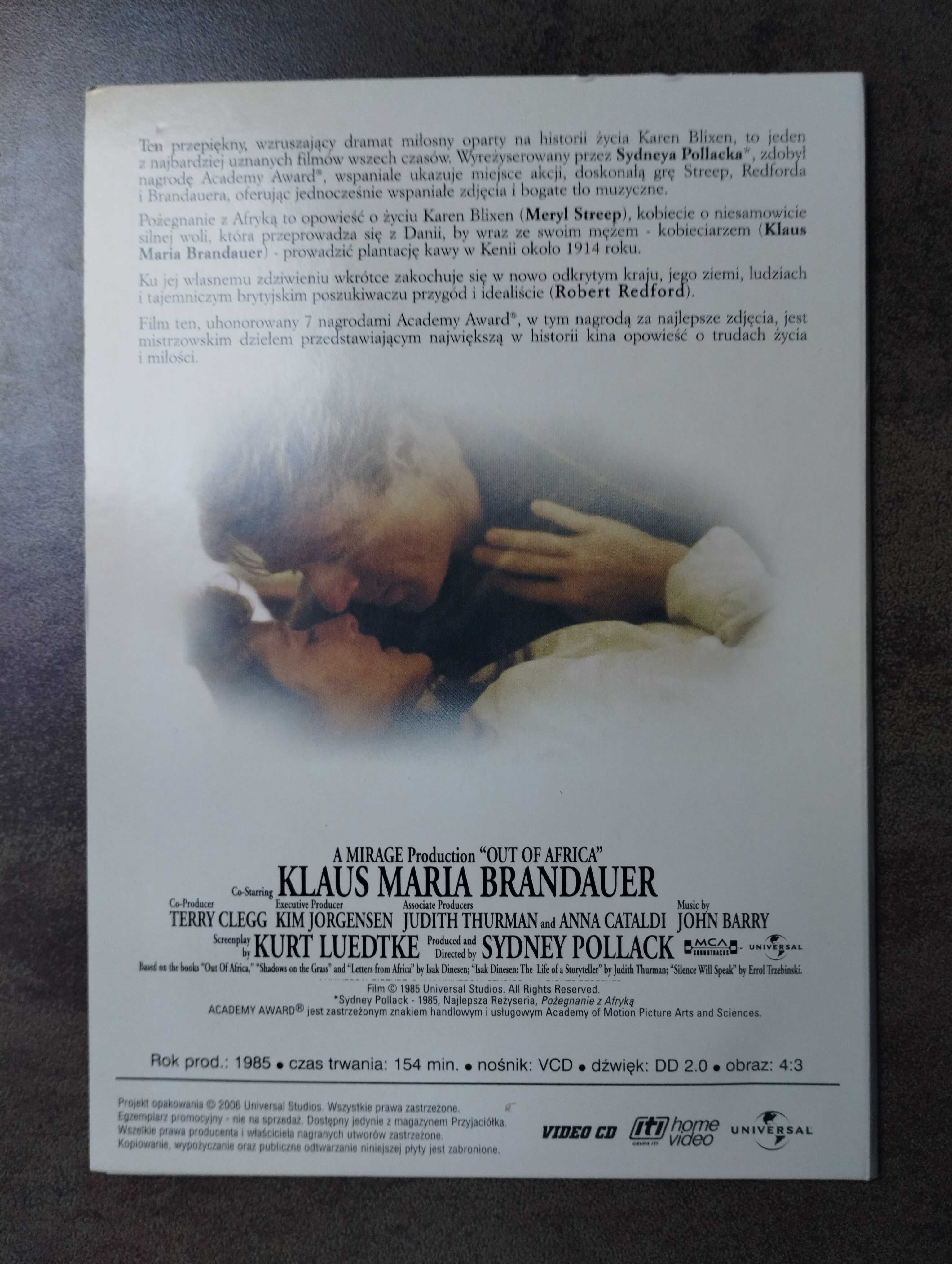 film 25 -  Pożegnanie z Afryką  - vcd